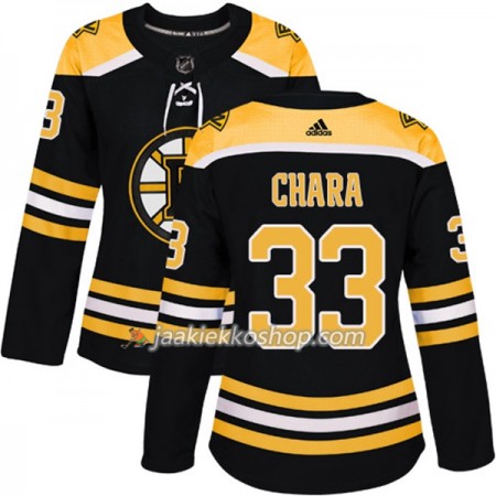 Nainen NHL Boston Bruins Pelipaita Zdeno Chara 33 Adidas 2017-2018 Musta Authentic